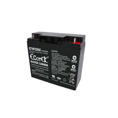 Ắc quy ECOTEK, ECT-UP1220VA3,12V20AH - Dùng cho Bộ Lưu Điện - Hàng Chính Hãng