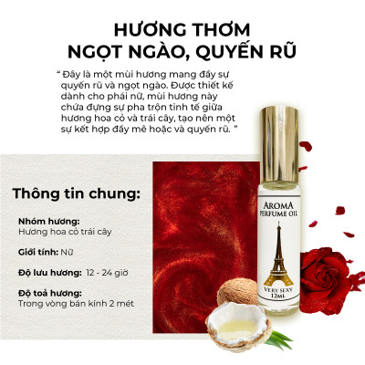 Aroma Very S.e.x.y – Tinh Dầu Nước Hoa Pháp Dạng Lăn 12ml