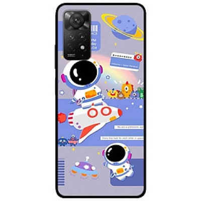 Ốp lưng cho Redmi Note 11 4G - Redmi Note 12 - Redmi Note 12 Pro - Redmi Note 12 Pro 5G - Phi Hành Xanh Tím - Hàng Chính Hãng
