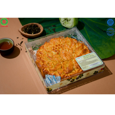 BÁNH TRUNG THU MẶT TRĂNG 001: NHÂN THẬP CẨM GÀ QUAY JAMBON 8 TRỨNG 800G -Thành Long - VIỆT NAM