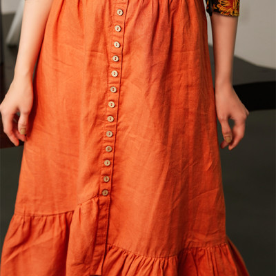 Váy Midi Linen Amsterdam SKI034 Thời trang thiết kế Hity