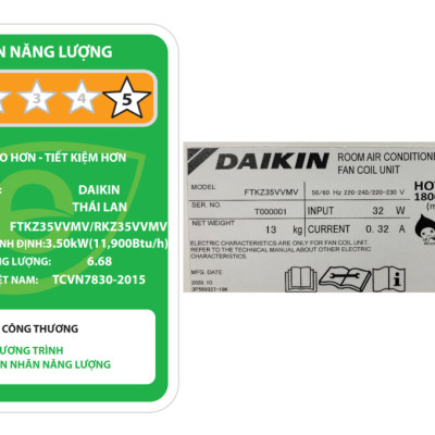 Máy lạnh Daikin Inverter FTKZ35VVMV 1.5 HP - Hàng chính hãng - Chỉ giao tại TPHCM