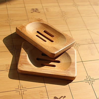 Japanese Style Wooden Soap Dish, Khay dĩa gỗ để xà phòng bằng gỗ tre tự nhiên , decor trang trí nhà cửa theo phong cách tự nhiên 