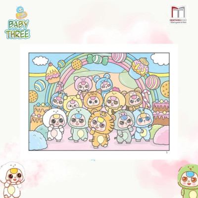 Sách Tô Màu - Baby Three 12 Con Giáp Ở Vương Quốc Ngọt Ngào - Minh Thắng
