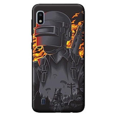 Ốp lưng in cho Samsung Galaxy A20 mẫu PUBGG Đen - Hàng chính hãng