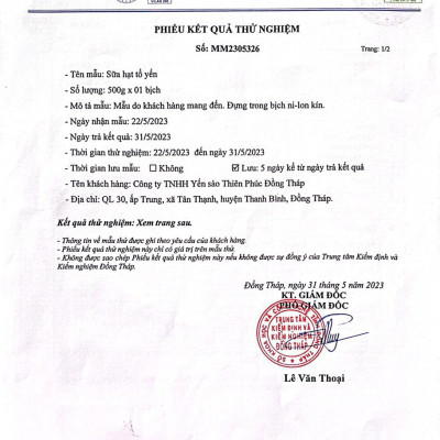 Sữa hạt tổ yến Thiên Gia Phúc 150g 10 gói (Hộp mềm)