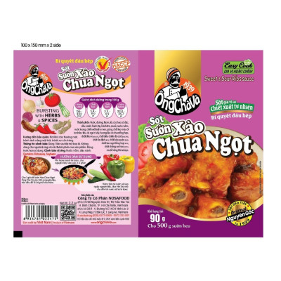 Lốc 15 Gói Sốt Sườn Xào Chua Ngọt Ông Chà Và 90g (Sweet & Sour Ribs Sauce)