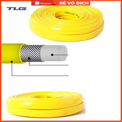 Bộ dây vòi xịt nước rửa xe,tưới cây tăng áp 3 lần 7-10M( nối nhựa xanh) 206317