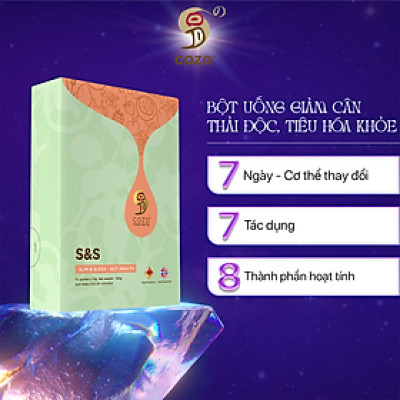 Bột Hỗ Trợ Kiểm Soát Cân Nặng, Phân Hủy Chất Béo Cozo Slim Sleek, Chống Phản Ứng Đường Hóa, Giúp Cơ Thể Thải Độc, Da Đẹp Dáng Xinh