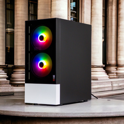 CASE MAGIC GM-04 BLACK AND WHITE GLASS 3 FAN (ATX) - Hàng chính hãng