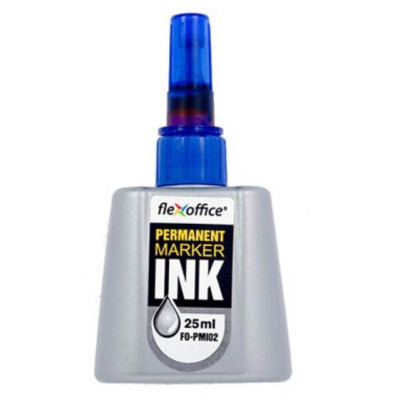 Mực Bút Lông Dầu Flexoffice FO-PMI02 - Mực Xanh