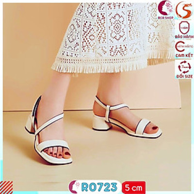 [CÔNG SỞ + DẠO PHỐ] Giày Cao Gót Quai Sau Chéo Độc Đáo 5cm RO723 ROSATA tại BCASHOP Êm Ái và Thoải Mái