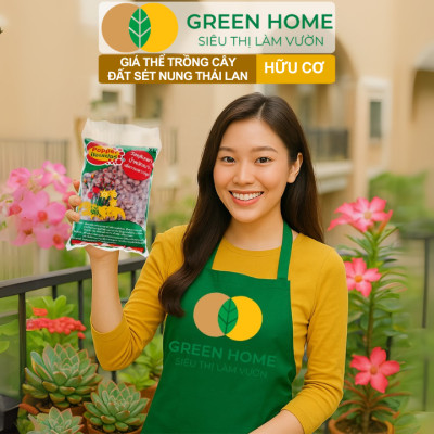 Đất Sét Nung Trồng Cây Greenhome, Bao 6lít, Thái Lan, Trồng Sen Đá, Phong Lan, Sứ, Thuỷ Canh, Chống Mọc Cỏ, Thoáng Khí
