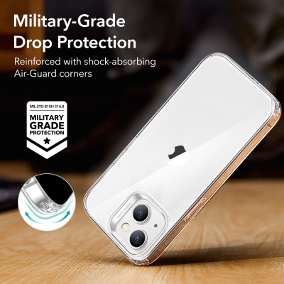 Ốp Lưng dành cho iPhone 14 Pro / 14 Pro Max/ 14/ 14 Plus/  ESR Project Zero Clear Case Trong Suốt Chống Ố Vàng - Kèm Combo Kính Cường Lực Màn Hình và Camera- Hàng Chính Hãng