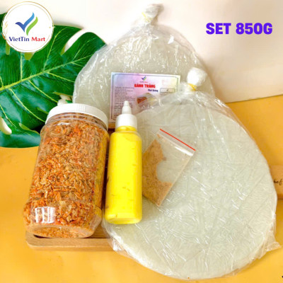Combo Bánh Tráng Phơi Sương, Bơ, Muối Tép Hành Phi Viettin Mart