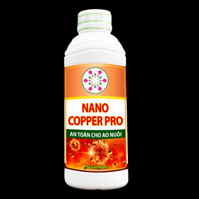 Nano Đồng (Nano Copper Pro) Vietnam Tech hỗ trợ xử lý vi khuẩn, nấm, tảo độc, ký sinh trùng trong ao nuôi, bể cá cho thủy sản 1000ml