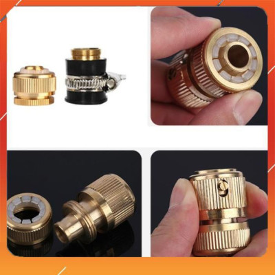 Vòi Xịt️Evoucher Bộ dây vòi xịt nước rửa xe, tưới cây , tăng áp 3 lần, loại 7m, 10m 206319 đầu đồng,cút đồng+  đai