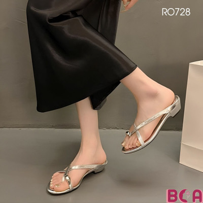 [GIÀY HÈ]  Dép Xỏ Ngón Thời Trang Gót Cao 3p RO728 ROSATA tại BCASHOP Sành Điệu, Thời Thượng