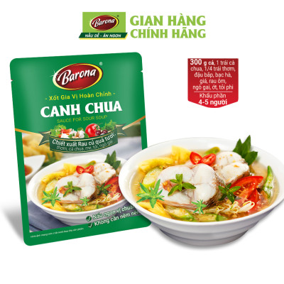 Combo 5 Gói Gia Vị Canh Chua Barona 80g, chay mặn dùng được ướp ngon chuẩn vị không cần nêm nếm