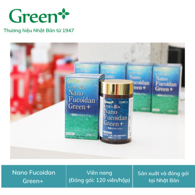 Viên uống tăng cường sức đề kháng, hỗ trợ ngăn ngừa ung thư - Nano Fucoidan Green+ Nhật Bản