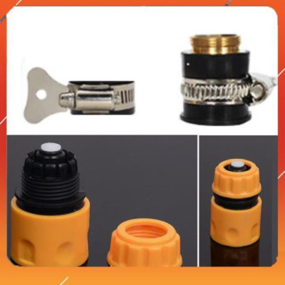 Bộ dây vòi xịt nước rửa xe, tưới cây , tăng áp 3 lần, loại 3m, 5m 206701-3Dđầu đồng,cút,nối đồng+  móc khoá