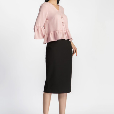 Chân Váy Midi Xẻ Sau De Leah -  Đen