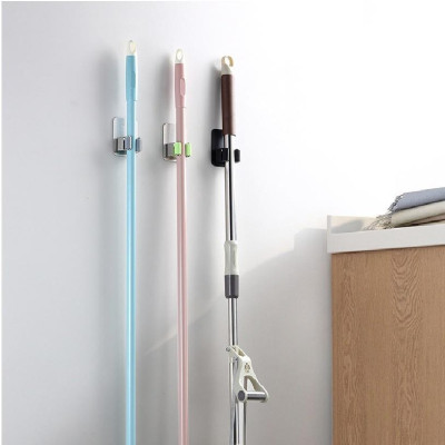 Giá Inox Treo Cây Lau Nhà Gắn Tường, Khô Ráo - Gọn Gàng - Ngăn Nắp, Gắn Keo Siêu Chắc Không Khoan Đục - TakyHome 4032