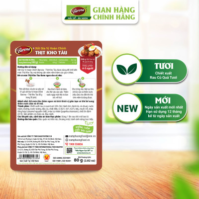 Combo 3 gói Xốt Gia Vị Hoàn Chỉnh - Thịt Kho Tàu 80g