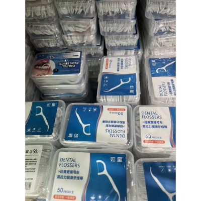 Combo 10 hộp Tăm Chỉ Nha Khoa - 10 hộp *Hộp 50 Cái - Tiệt Trùng Vệ Sinh Răng Miệng Chất Lượng Cao Nữ Women