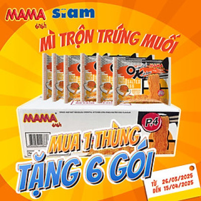 MUA 1 THÙNG TẶNG 6 GÓI - THÙNG 24 GÓI-  MÌ TRỘN MAMA OK  VỊ TRỨNG MUỐI 85G