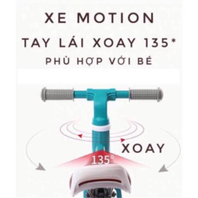 Xe MOTION Chòi Chân 3 Bánh Tự Cân Bằng Kết Hợp Xe Đạp Có Yên Da Cho Bé - HÀNG CHÍNH HÃNG