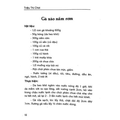 Sách - Các Món Ăn Thông Dụng Triệu Thị Chơi - Việt Thư