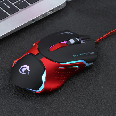 Chuột công thái học chơi game có thể điều chỉnh 3200 DPI,có dây USB