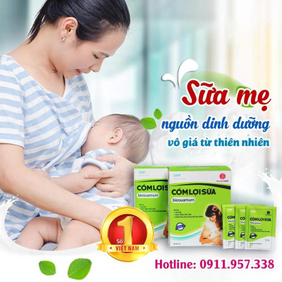 Cốm lợi sữa Biosuamum - Tăng tiết lợi sữa thảo dược - 1 gói dùng thứ x 3 gram