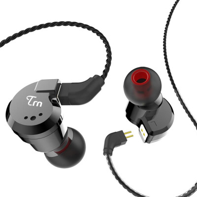 Tai nghe thể thao lai HiFi 2 pin Cáp có thể tháo rời  3,5 mm 2DD + 2BA TRN V80 