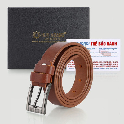 Thắt lưng nữ Huy Hoàng bát gài màu da bò HC5147