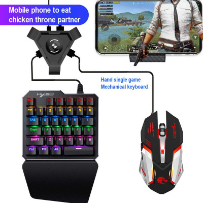 Bàn phím chơi game chuyên nghiệp một tay HXSJ J100 35 phím có dây USB thay thế cho game thủ PUBG LOL CS