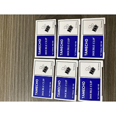 Bộ 6 Hộp Kẹp Bướm Echo (15mm) - Đen