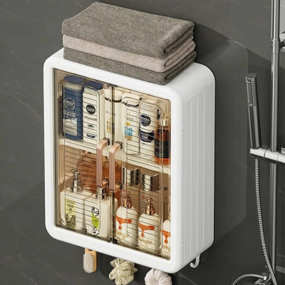 Tủ Đựng Đồ Nhà Tắm Đa Năng Có Cánh Cửa Hút Nam Châm Chống Bụi Bặm Chống Nước
