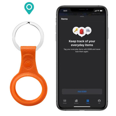 CINCATDY Bao Case Vỏ Bảo Vệ TPU Anti-lost Anti-scratch Keychain cho Apple AirTag - HOT
