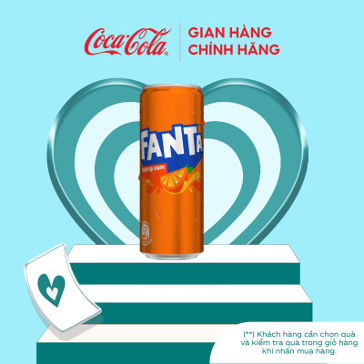 Lốc 24 Lon Nước Giải Khát Có Gas Fanta Hương Cam 320ml/Lon Coca-Cola Official Store_TK