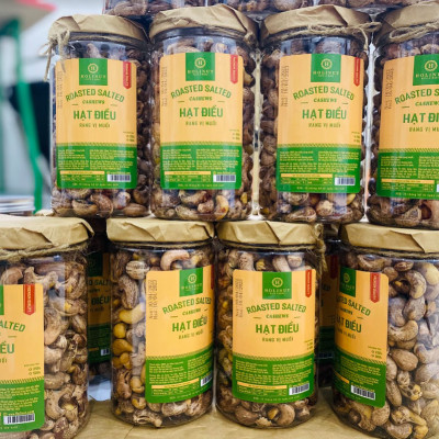 HẠT ĐIỀU RANG MUỐI BÌNH PHƯỚC NGUYÊN HẠT VỎ LỤA 500GRAM