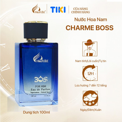 Nước Hoa Nam CHARME BOSS 100ml  Bản Lĩnh, Mạng Mẽ, Lôi Cuốn_Nước hoa chính hãng lưu hương lâu