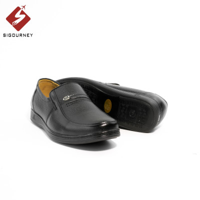 Giày nam trung niên da bò cao cấp nhập khẩu dùng làm quà tặng cho bố SIGOURNEY SIG-14 màu đen