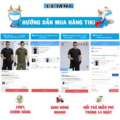 Áo Thun Nam Ngắn Tay Kiểu Lính Không Cổ  US ARMY U229, Chất Liệu Cotton Thoáng Mát, Mềm Mịn, Mát, Bền Màu-HÀNG CHÍNH HÃNG