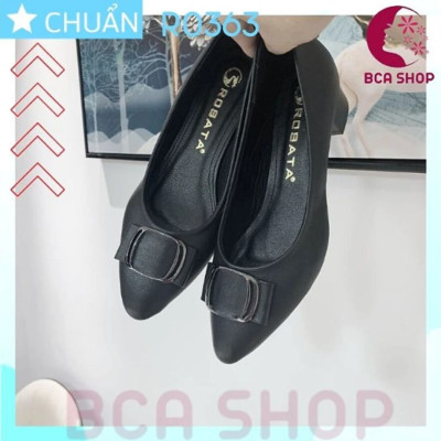 [CÔNG SỞ]  Giày cao gót nữ màu 4p RO363 ROSATA tại BCASHOP bít mũi, nhấn nơ kim loại vuông, kiểu dáng công sở thanh lịch
