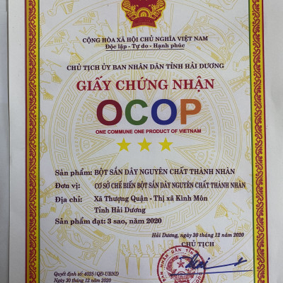 Bột sắn dây nguyên chất Thành Nhàn (500g)- 100% Sắn dây tự nhiên loại 1, an toàn, sạch sẽ không chất bảo quản