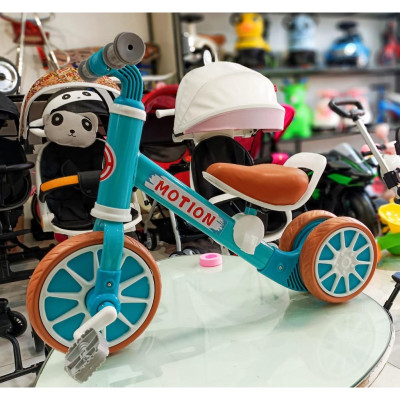 Xe MOTION Chòi Chân 3 Bánh Tự Cân Bằng Kết Hợp Xe Đạp Có Yên Da Cho Bé - HÀNG CHÍNH HÃNG