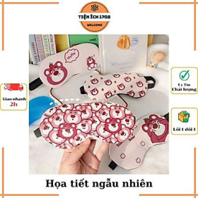 Tấm Che Bịt Mắt Có Túi Gel Làm Mát Giảm Căng Thẳng Kích thước 19x10 cm- Giao ngẫu nhiên
