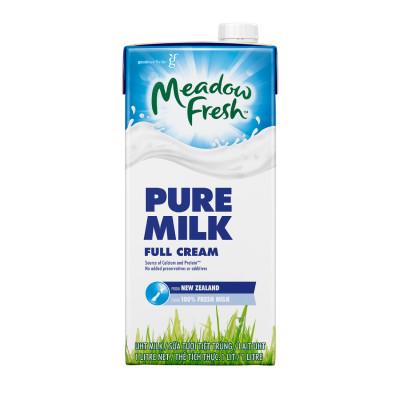 Thùng 12 hộp Sữa tươi tiệt trùng nguyên kem Meadow Fresh 1L hàng New Zealand